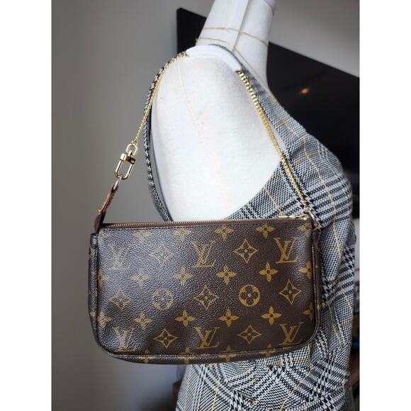 Louis Vuitton Pochette Accessoires Shoulder Bag Brown LV Monogram - Picture 3 of 15